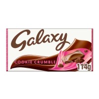 Galaxy Cookie Crumble Block 114g - Best Before: 20.11.25